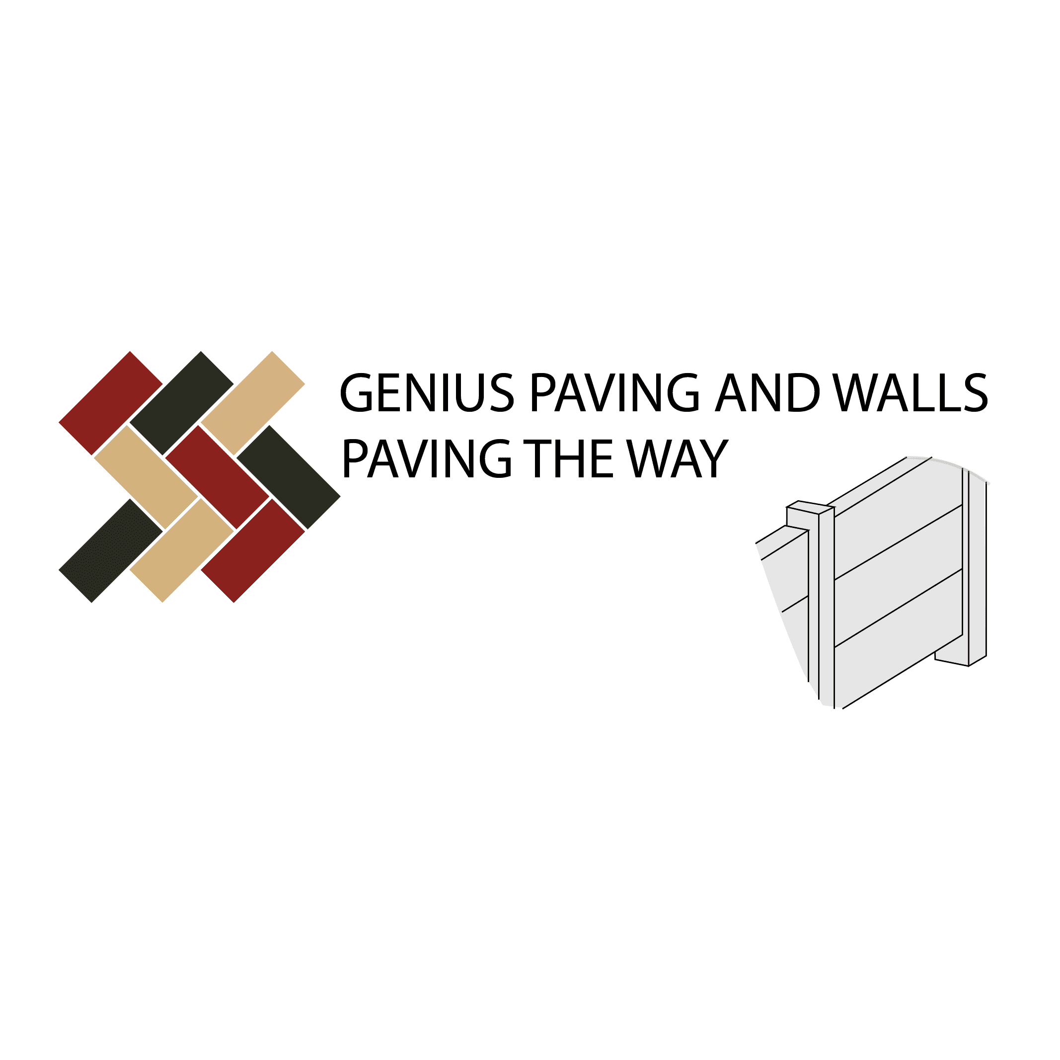 Logo of Genius Paving and Walls, a paving company Cape Town can trust for quality walls and paving.
