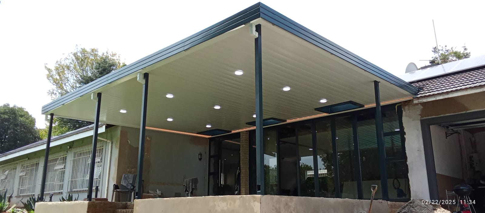 Aluminium awnings installed by Awning Pro in Pretoria.